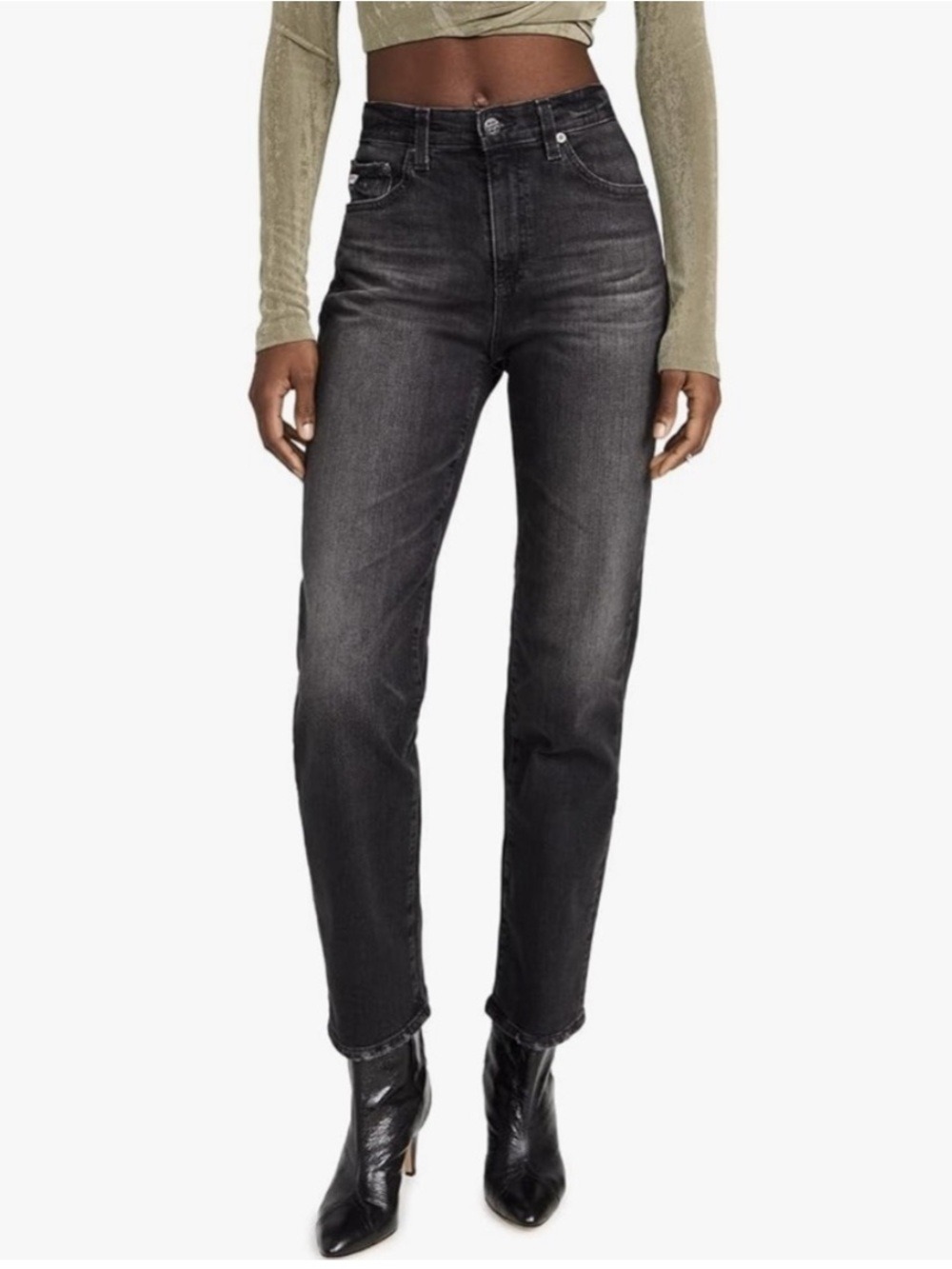 AG Adriano Goldschmied Saige High Rise Straight Jeans Size 31